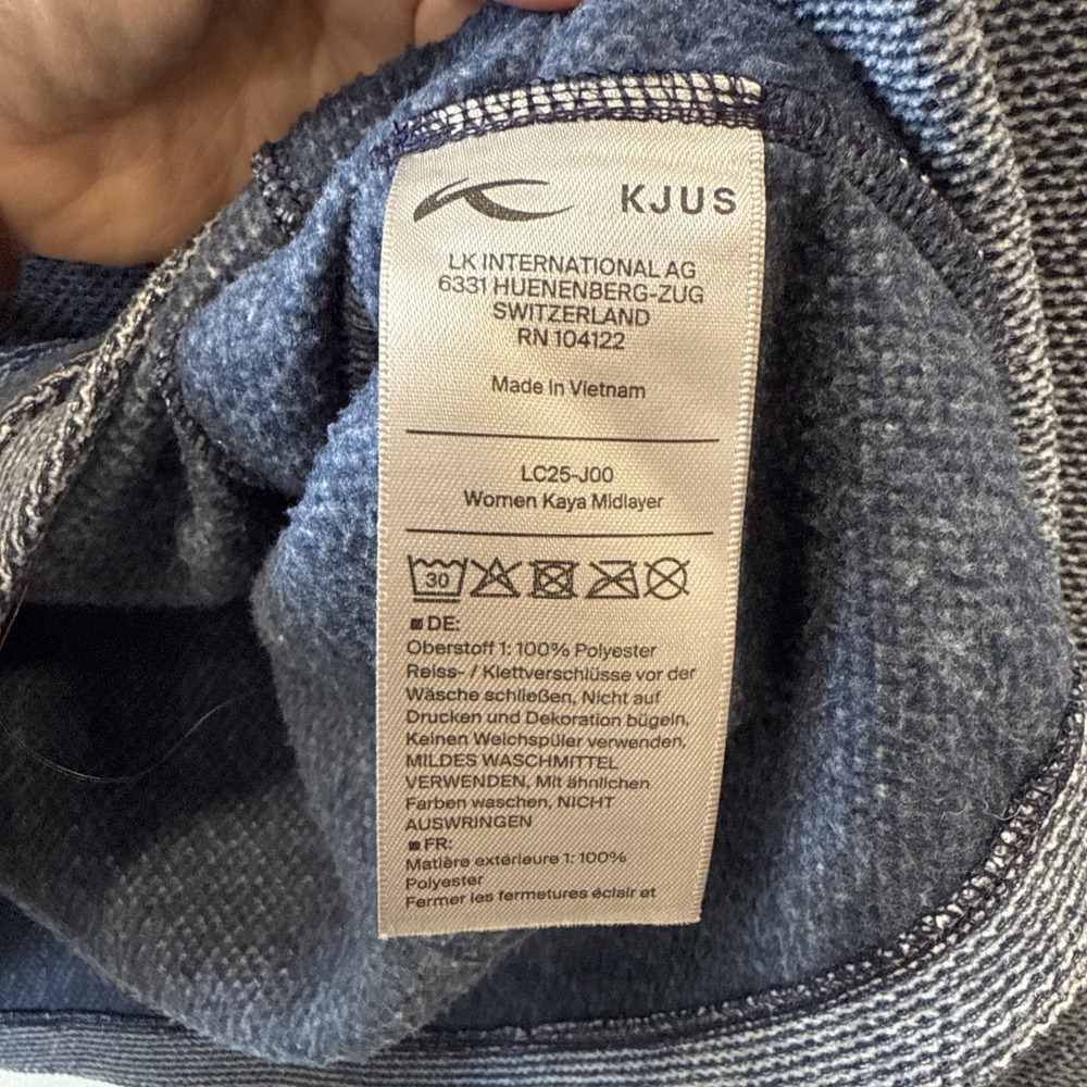 Kjus Gray Zip Lagenlook Pullover Sweatshirt Womens Size Large - Picture 4 of 8